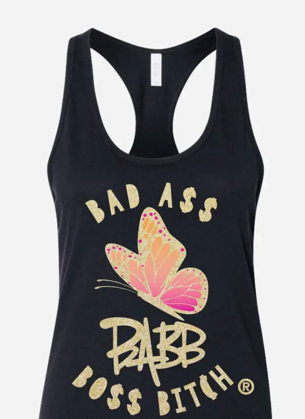 A Bad ass boss bitch vest with lips designs