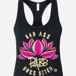 A Bad ass boss bitch vest with lotus design