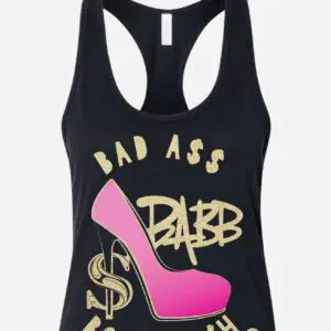 A Bad ass boss bitch vest with a shoe design