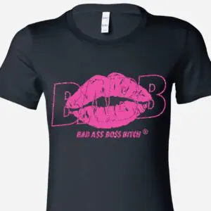 A Bad ass boss bitch shirt with lips designs