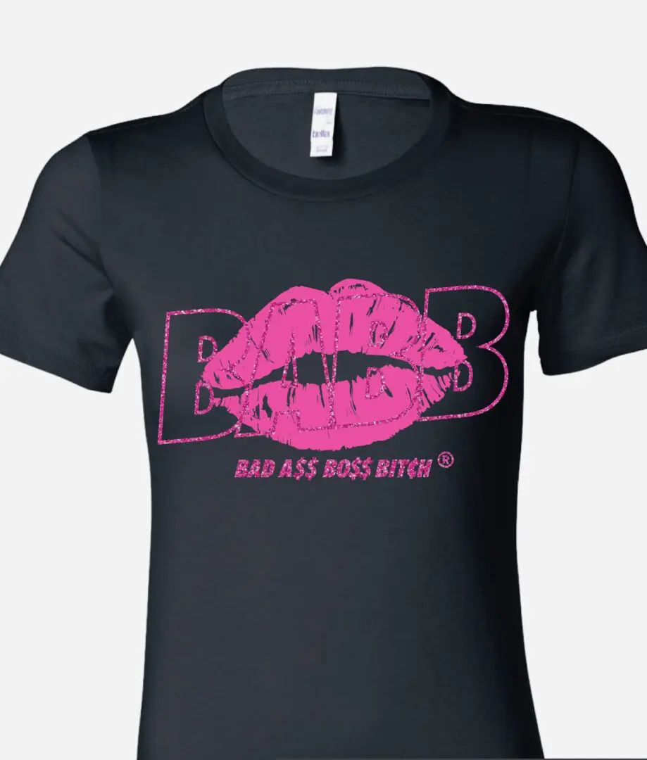 A Bad ass boss bitch shirt with lips designs